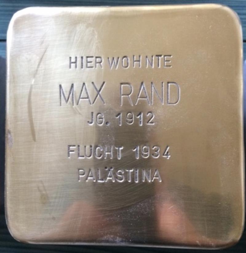 Stolperstein Max Rand © Initiative Mitte