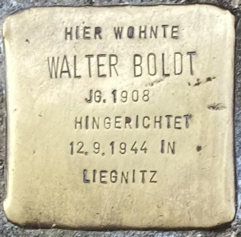 Walter Boldt, Foto: Stolperstein Initiative Mitte