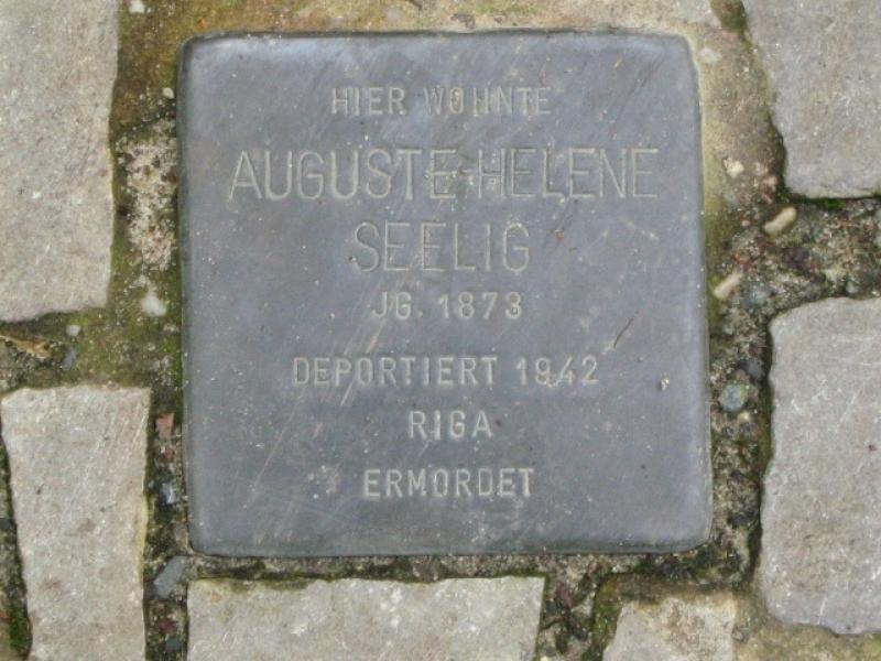 Stolperstein für Auguste-Helene Seelig. Copyright: MTS