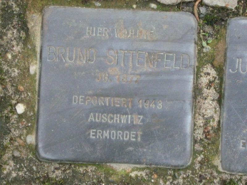 Stolperstein für Bruno Sittenfeld. Copyright: MTS