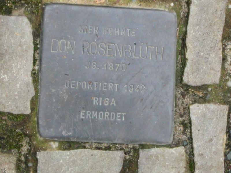 Stolperstein für Don Rosenblüth. Copyright: MTS