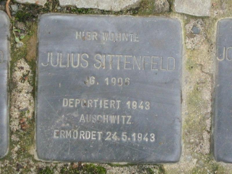 Stolperstein für Julius Sittenfeld. Copyright: MTS