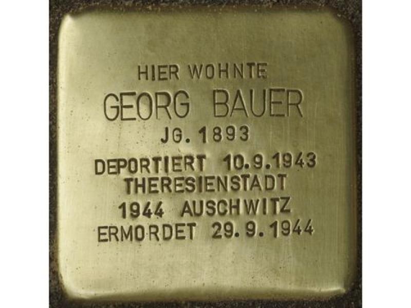 Stolperstein Georg Bauer © H. J. Hupka