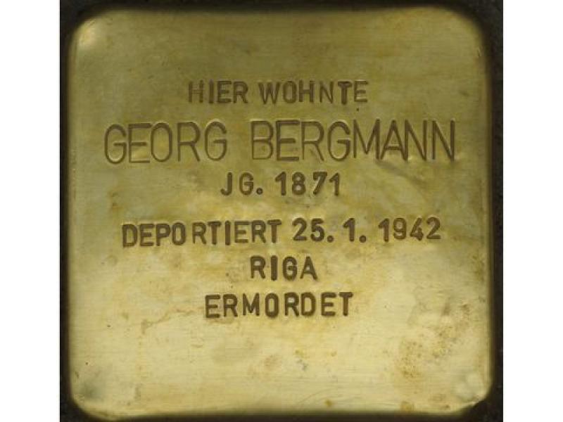 Stolperstein Georg Bergmann © H. J. Hupka