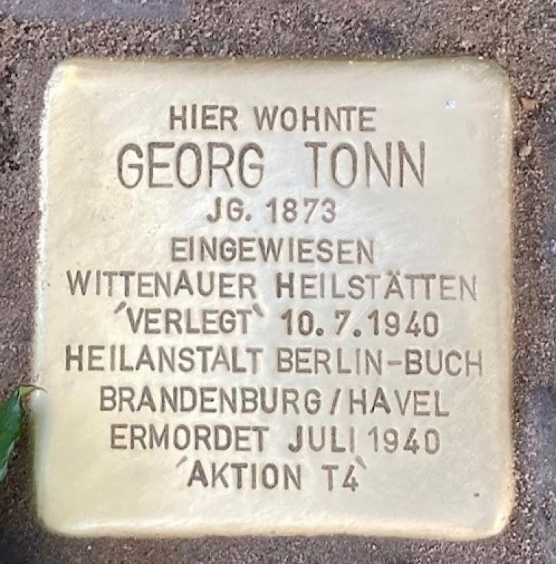 Stolperstein Georg Tonn © Koordinierungsstelle Stolpersteine Berlin