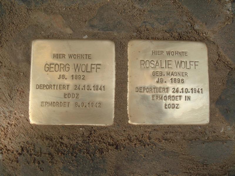Stolpersteine für Georg und Rosalie Wolff