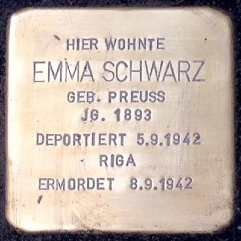 Stolperstein für Emma Schwarz