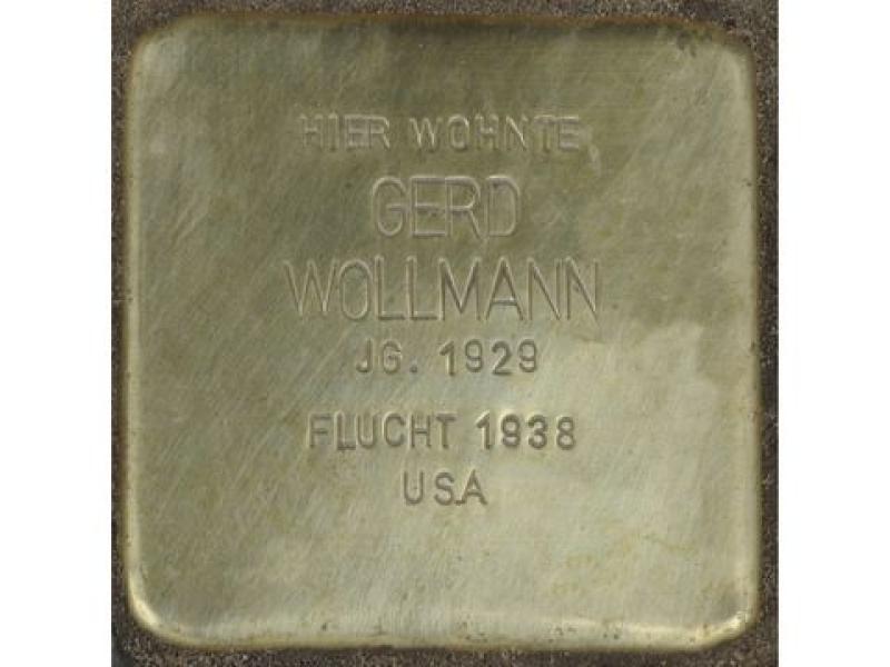 Stolperstein Gerd Wollmann, Foto: H.-J. Hupka