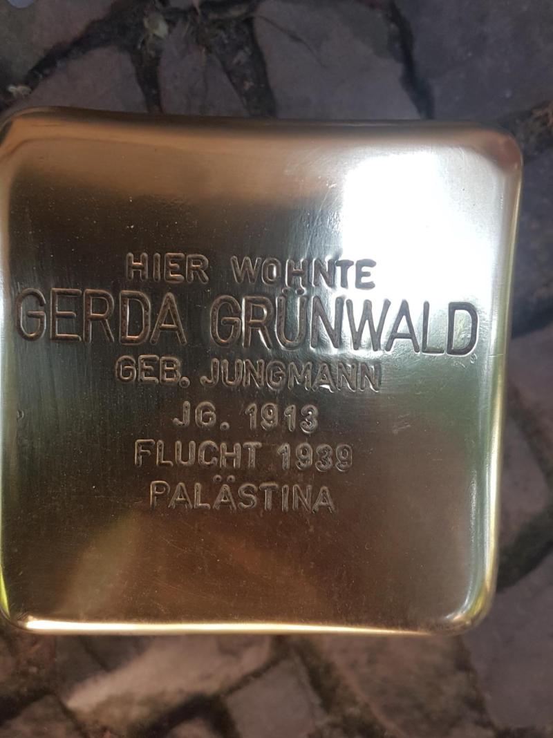 Stolperstein Gerda Grünwald © Initiative