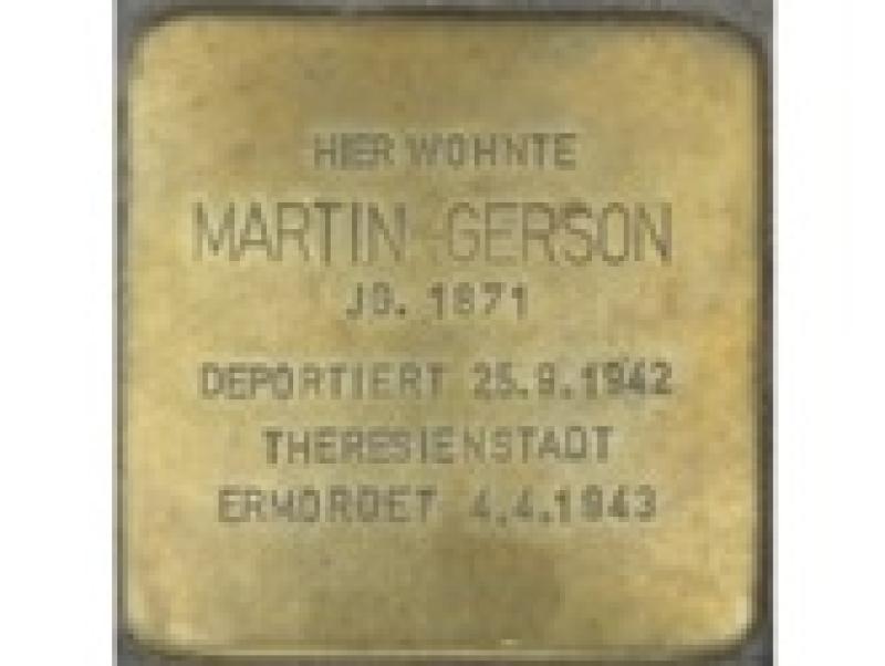 Stolperstein Martin Gerson Bild: Stolpersteine-Initiative CW, Hupka