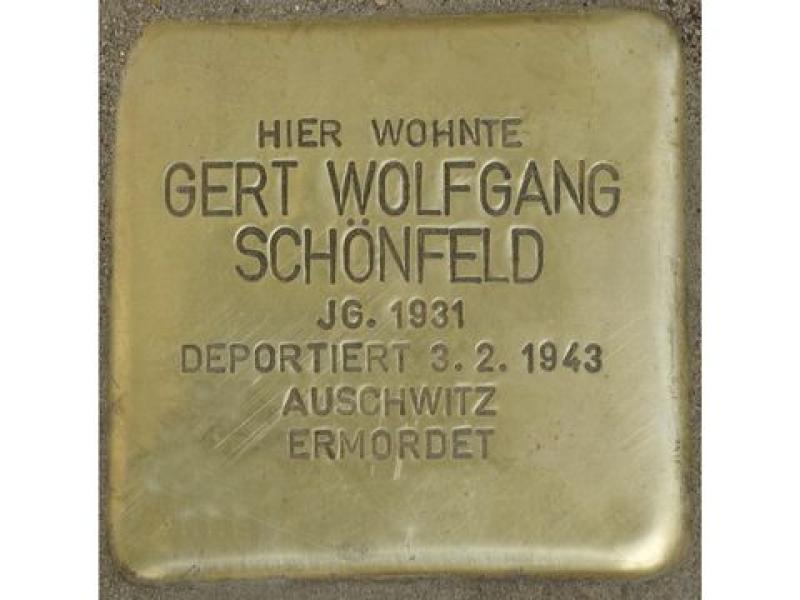 Stolperstein Gert Wolfgang Schönfeld © H. J. Hupka