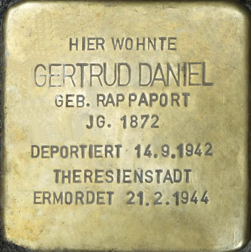 Stolperstein Gertrud Daniel Bild: Stolpersteine-Initiative CW, Hupka