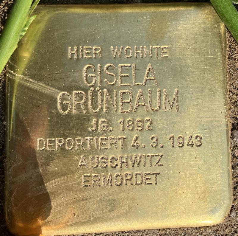 Stolperstein Gisela Grünbaum © MTS