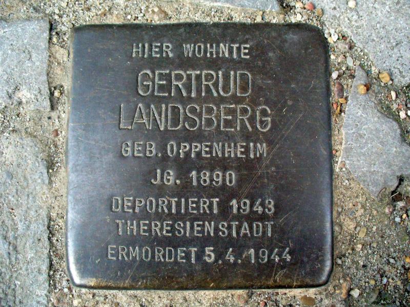 Stolperstein für Gertrud Landsberg