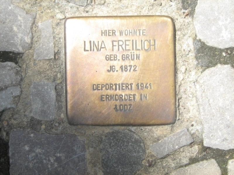 Stolperstein für Lina Freilich. Copyright: MTS