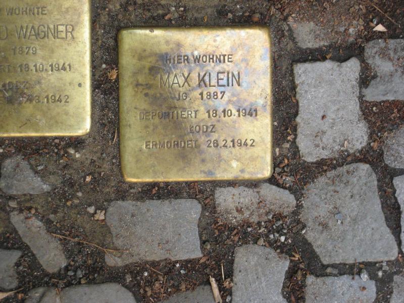 Stolperstein für Max Klein. Copyright: MTS