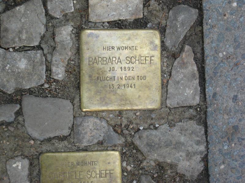 Stolperstein für Barbara Scheff. Copyright: MTS