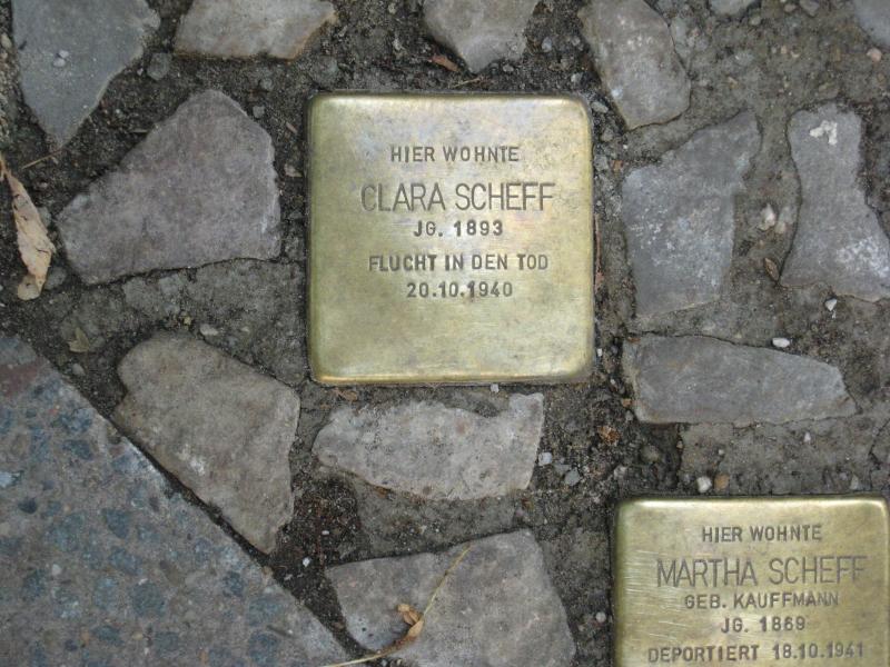 Stolperstein für Clara Scheff. Copyright: MTS