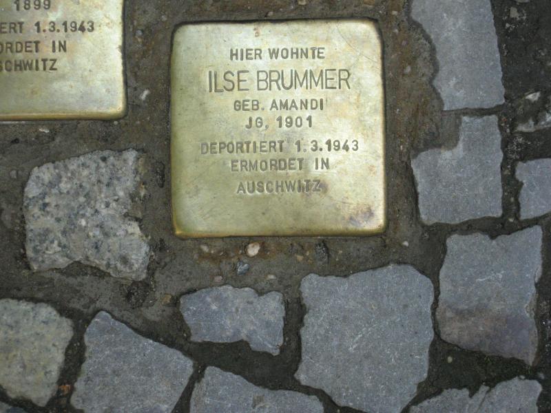 Stolperstein für Ilse Brummer. Copyright: MTS