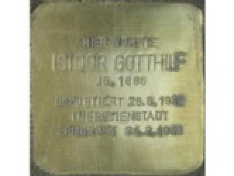 Stolperstein für Isidor Gotthilf; Foto: Stolpersteine-Initiative CW, Hupka, 2015
