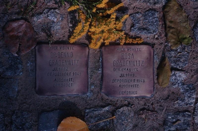 Stolpersteine für Benno und Rosa Gradenwitz