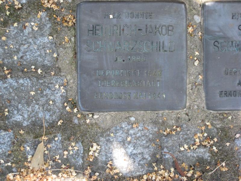 Stolperstein für Heinrich-Jakob Schwarzschild. Copyright: MTS