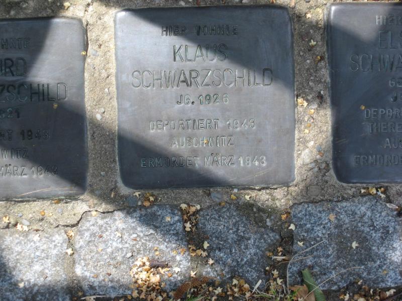 Stolperstein für Klaus Schwarzschild. Copyright: MTS