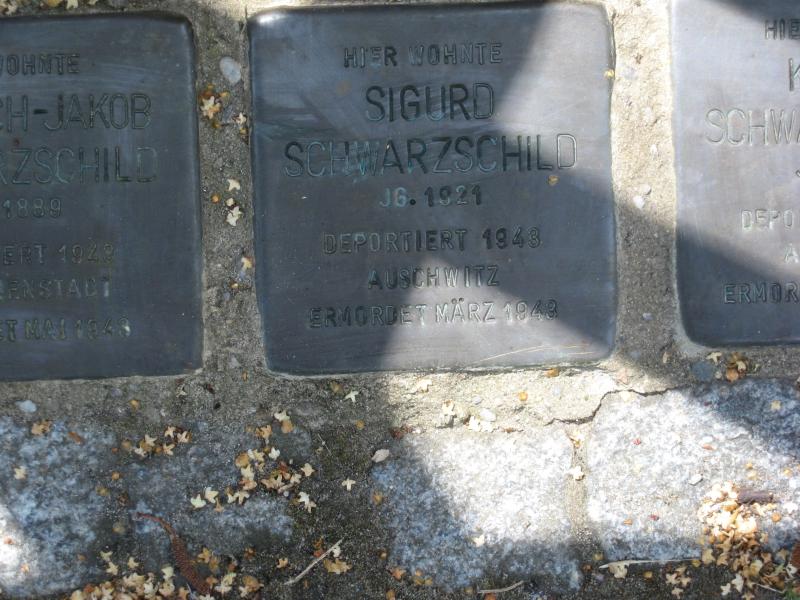 Stolperstein für Sigurd Schwarzschild. Copyright: MTS