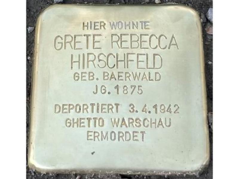 Grete Rebecca Hirschfeld © Stolpersteininitiative
