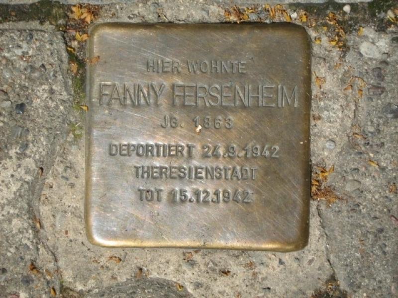 Stolperstein für Fanny Fersenheim. Copyright: MTS