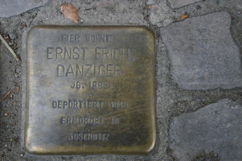Stolperstein für Ernst Danziger. Copyright: MTS