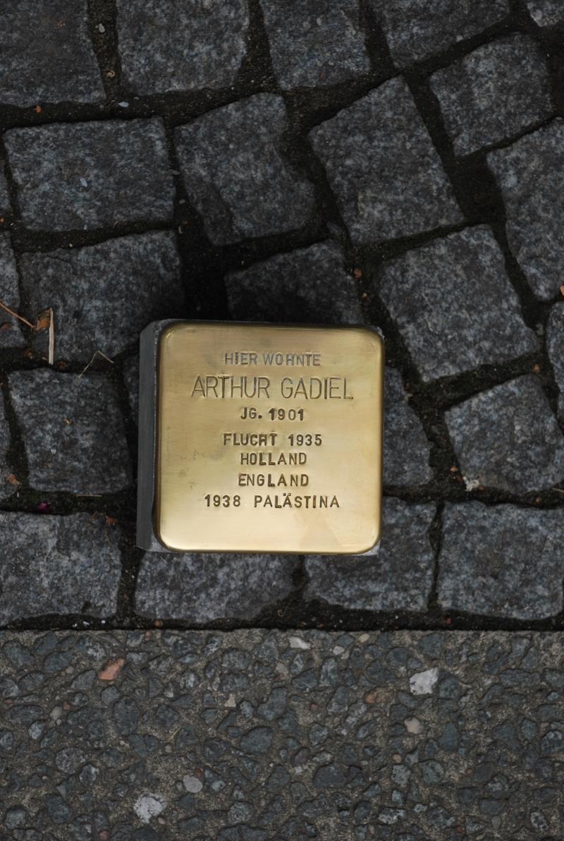 Stolperstein für Arthur Gadiel. Copyright: Mauren Antkowski