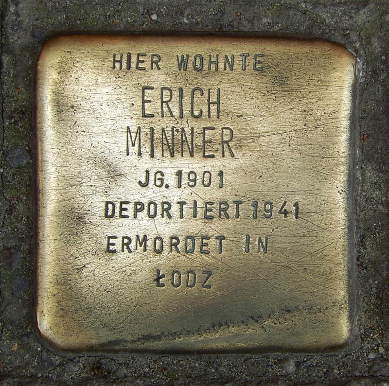 Stolperstein für Erich Minner