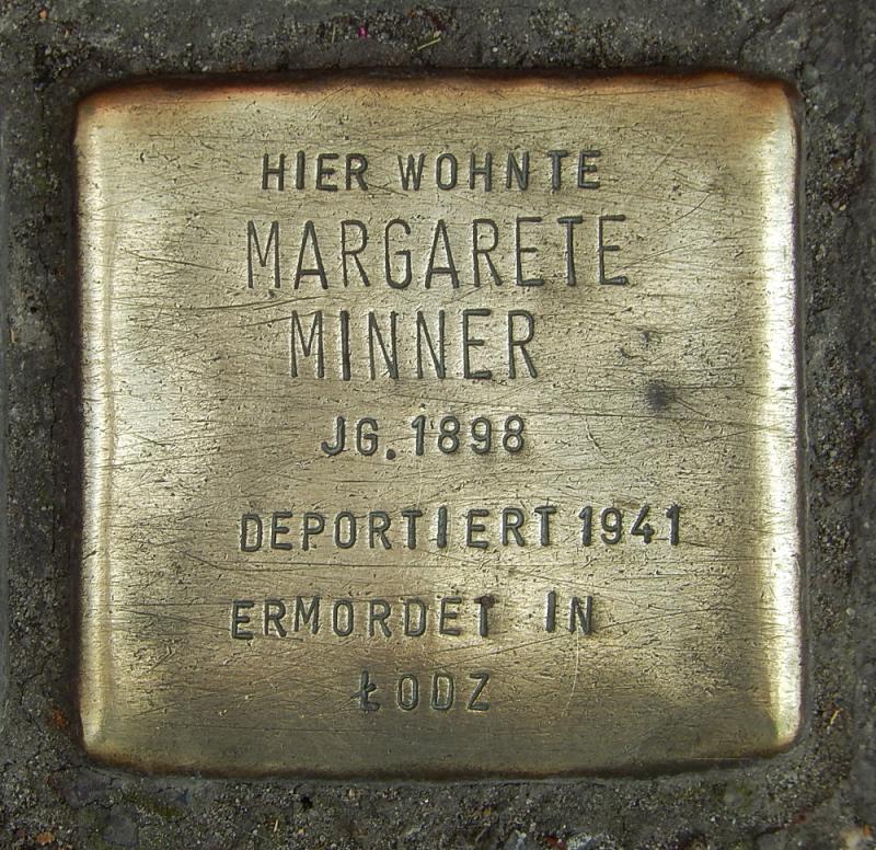 Stolperstein für Margarete Minner