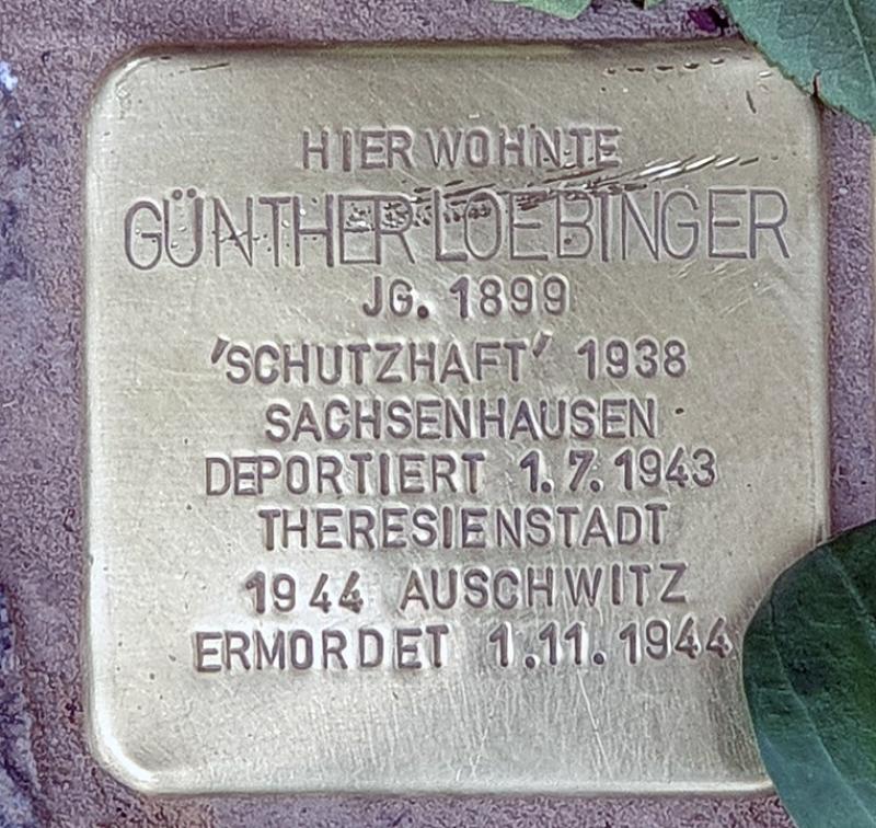 Stolperstein für Günther Loebinger, Foto: OTFW, Berlin