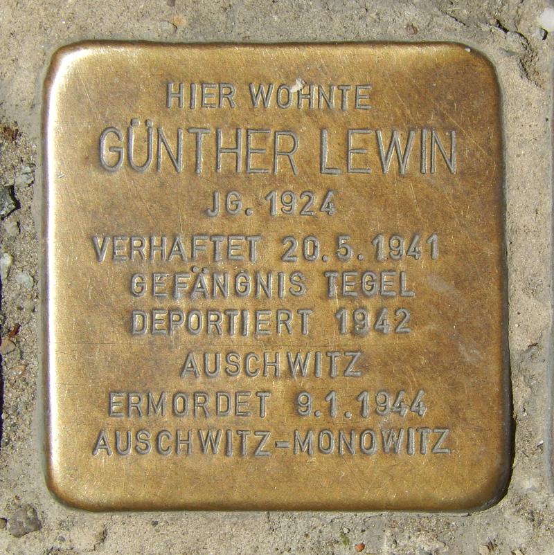 Stolperstein für Günther Lewin