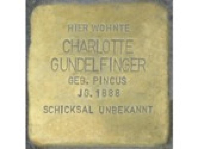 Stolperstein Charlotte Gundelfinger Bild: Stolpersteine-Initiative CW, Hupka