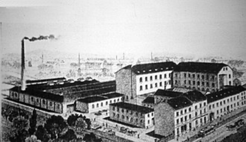 Haarener Tuchfabrik um 1910 Bild: gemeinfrei