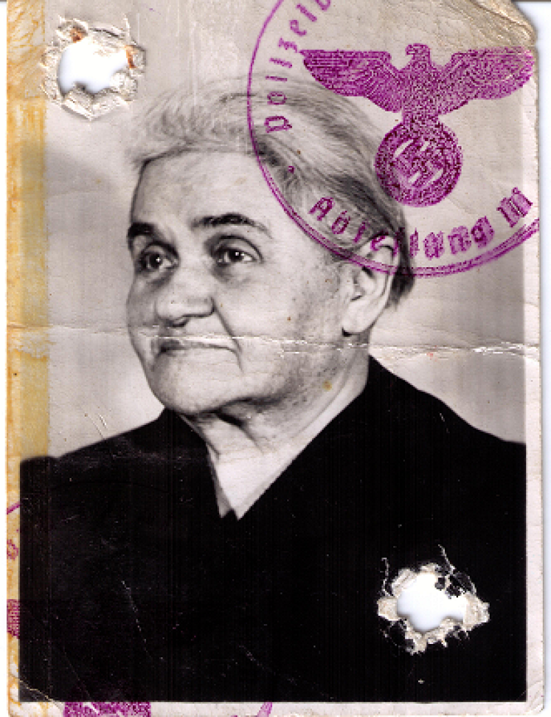 Polizeifoto von Julie Hahn (geb. Schwarz). Bild: Familienbesitz