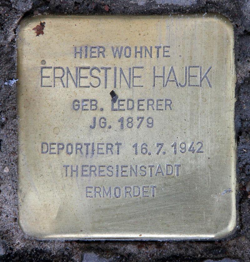 Stolperstein für Ernestine Hajek © OTFW 