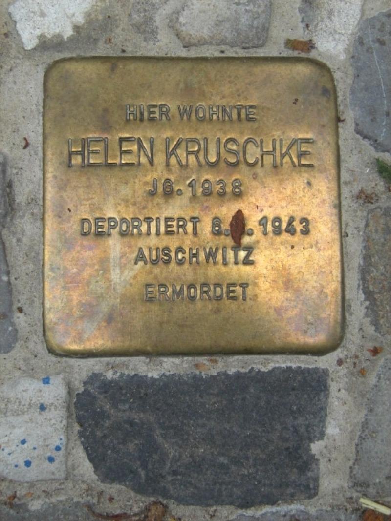Stolperstein für Helen Kruschke. Copyright: MTS
