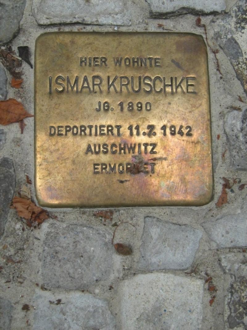 Stolperstein für Ismar Kruschke. Copyright: MTS