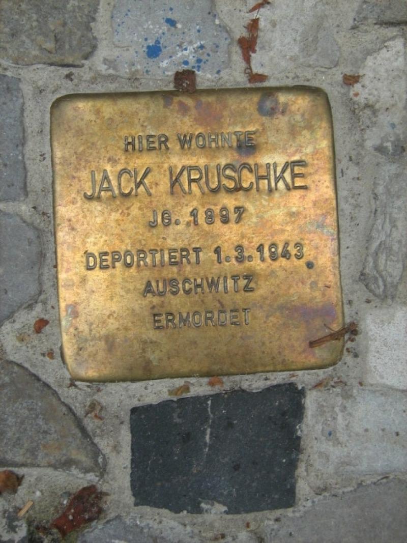Stolperstein für Jack Kruschke. Copyright: MTS