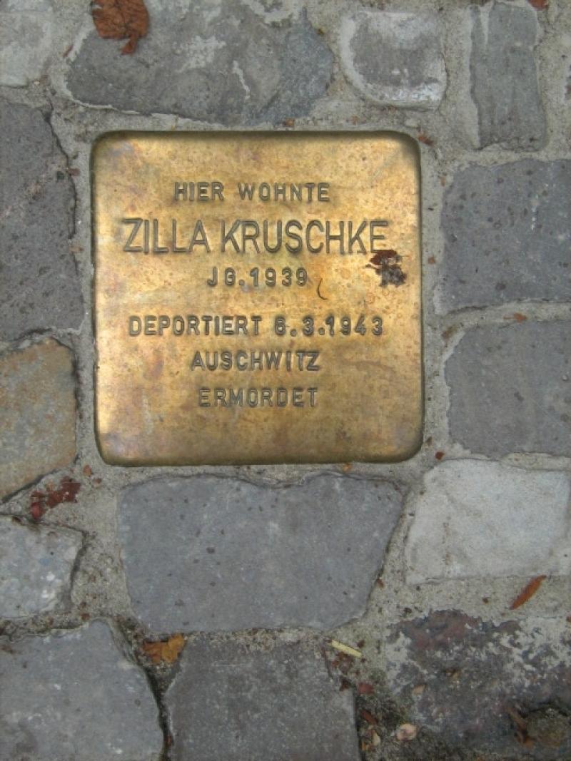Stolperstein für Zilla Kruschke. Copyright: MTS