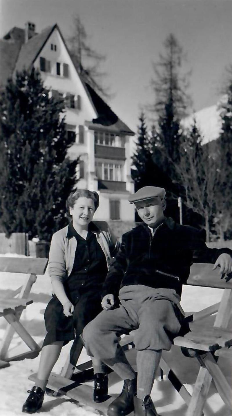  1948 Brigitte und Dr. Hans Türk in Flims, Foto: privat