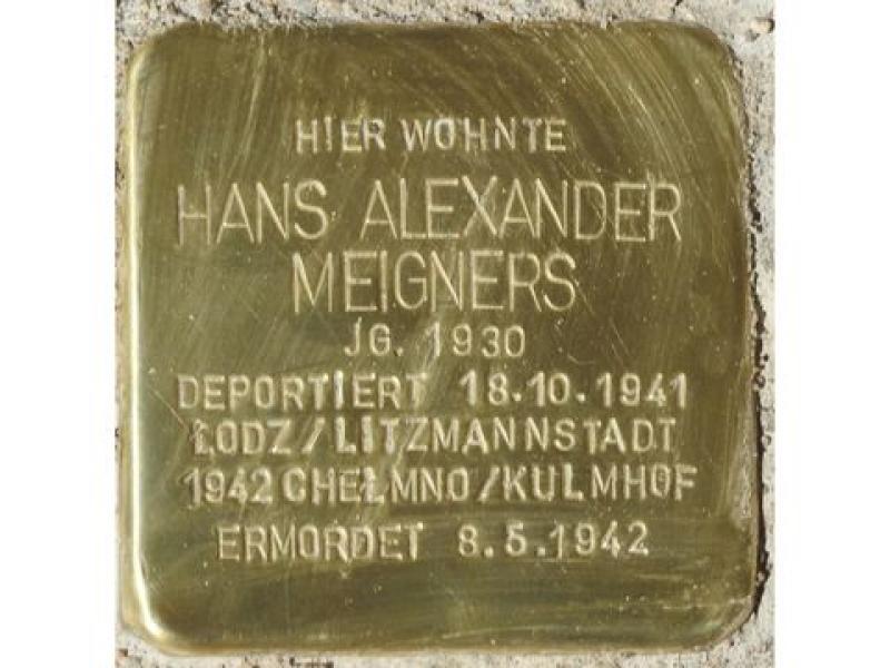 Stolperstein für Hans Alexander Meigners