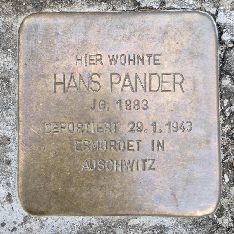 Stolperstein für Hans Pander