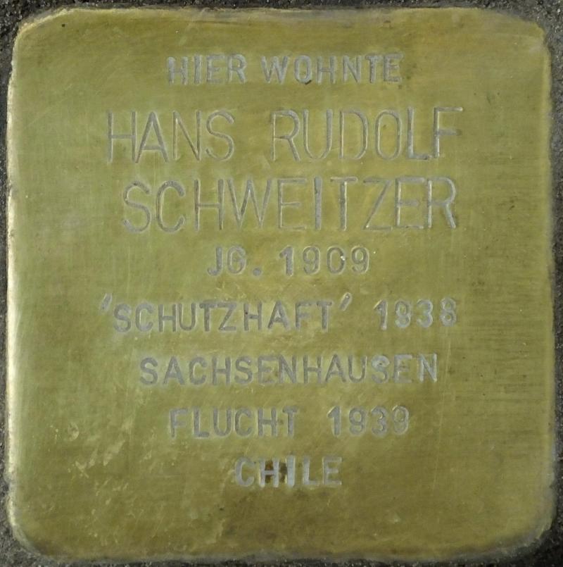 Stolperstein Hans Rudolf Schweitzer Bild: Stolpersteine-Initiative CW, Hupka
