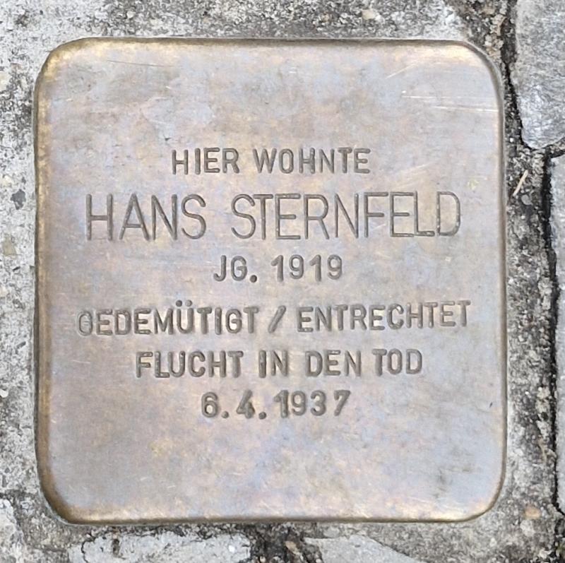 Stolperstein für Hans Sternfeld