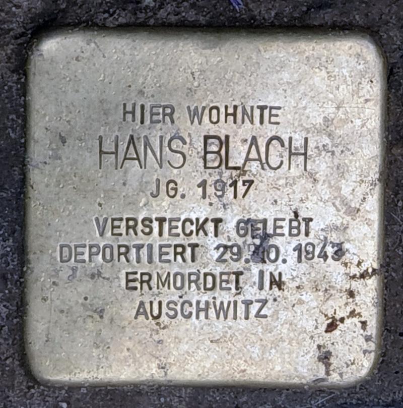 Stolperstein Hans Blach © OTFW